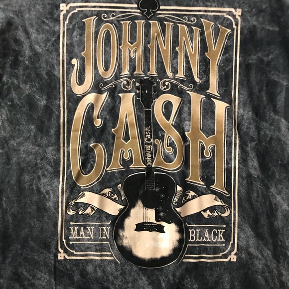 CASH Tops - Johnny Cash Acid Wash Band Tee NWT!